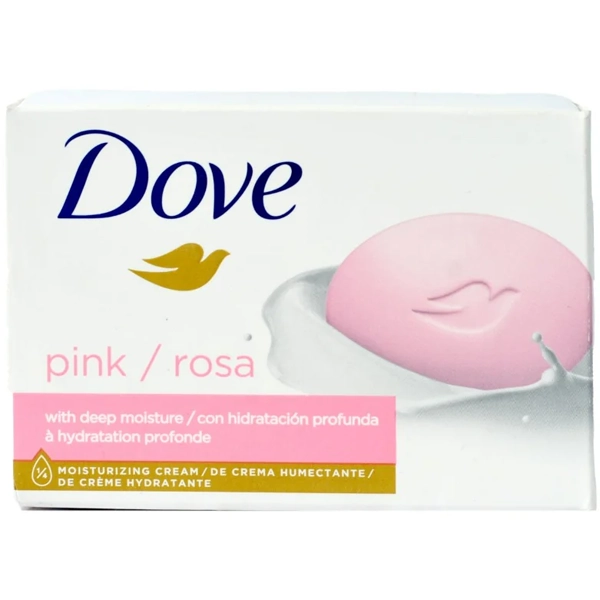 صابون داو صورتی گل رز آبرسان و مرطوب کننده 3 در 1 135 گرم | DOVE Pink Soap 3 in 1 for soft, smooth skin 135g